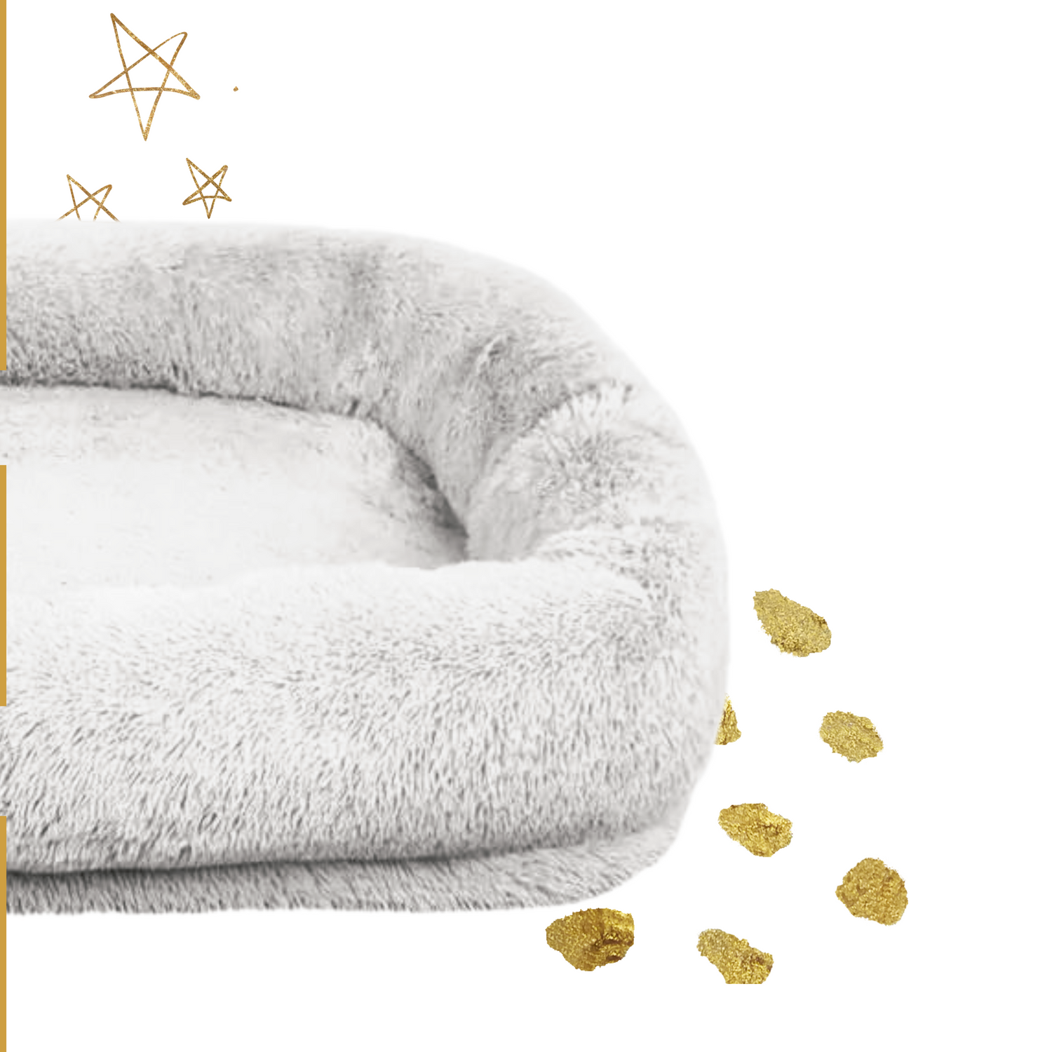 generous levels of support with padded sides all around the human dog bed